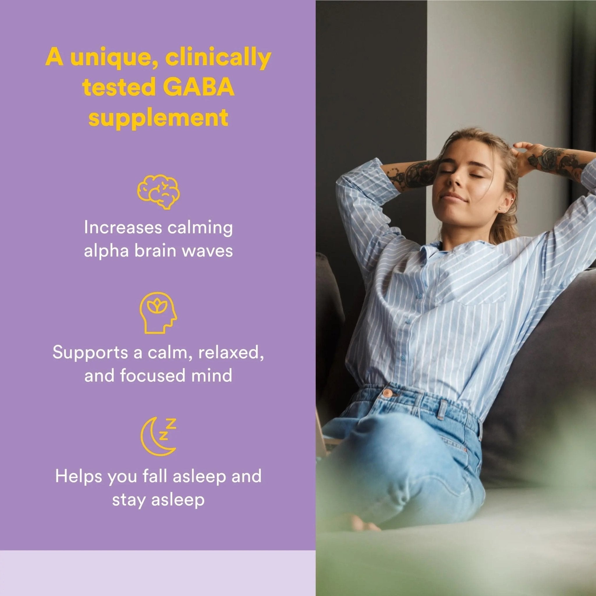Natural Factors Pharma GABA - Dietary Supplement Supports Calm Sleep & Sleep Quality - Natural, Fast-Working Supplement Aids Focus & Brain Health - 120 Chewable Tablets (60 Servings) - TrustMedUSA