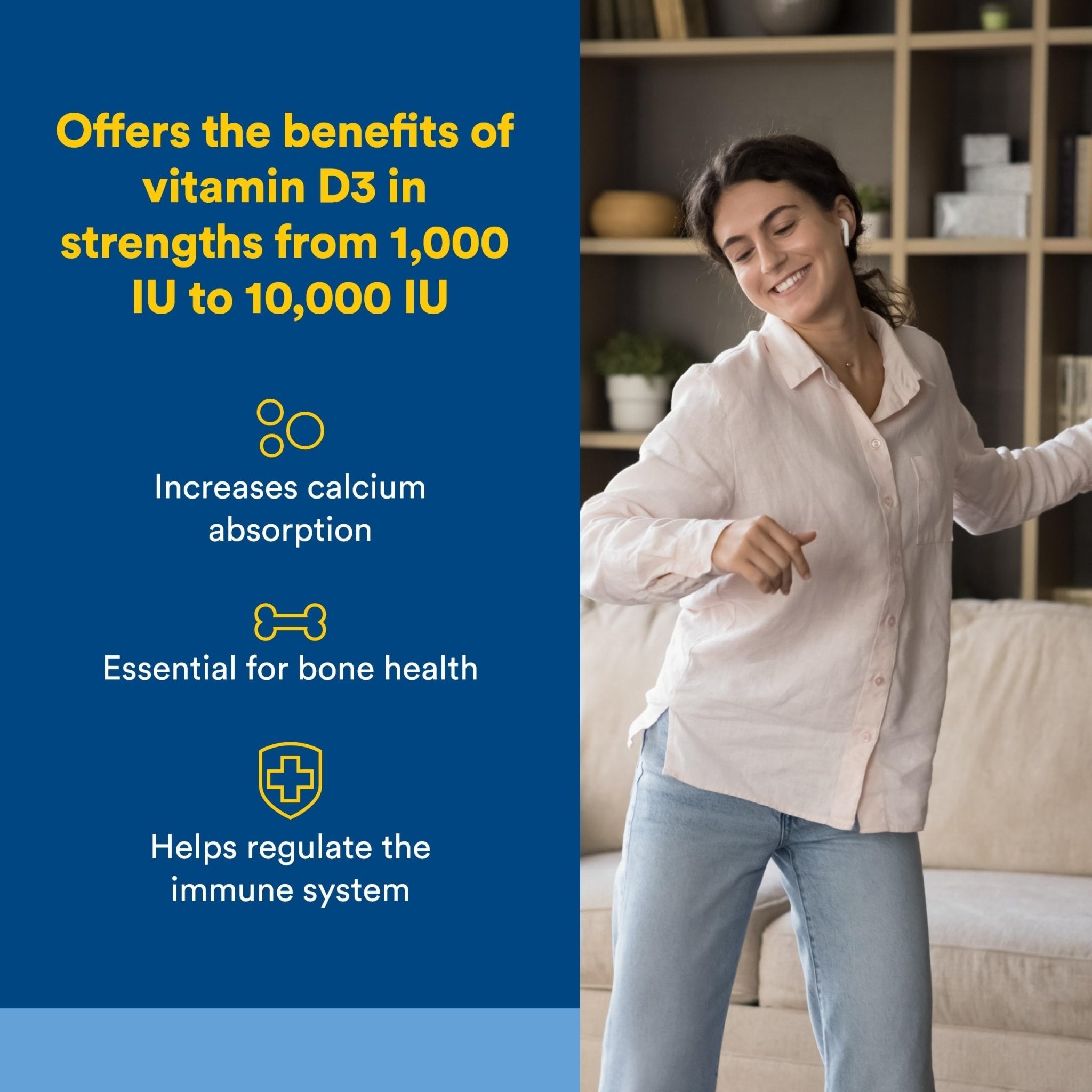 Natural Factors, Vitamin D3 5000 IU (125 mcg), Supports Strong Bones, Muscles and Immune Function, 360 Softgels - TrustMedUSA