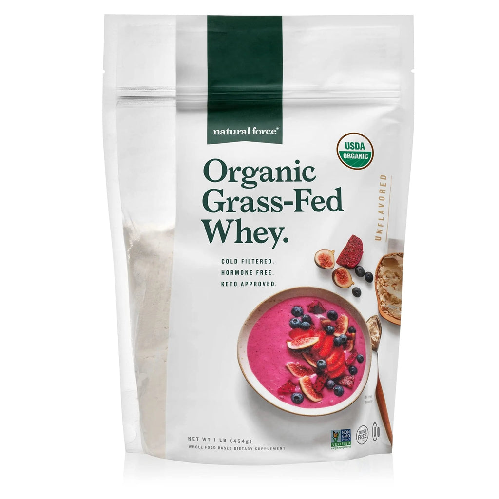 Natural Force Grass Fed Organic Whey Protein Powder – Non GMO Verified, Humane - TrustMedUSA