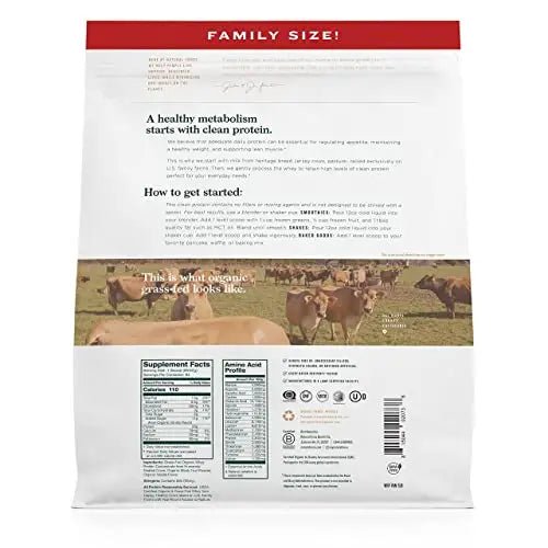 Natural Force Grass Fed Organic Whey Protein Powder – Non GMO Verified, Humane - TrustMedUSA