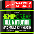 Natural Hemp Cream - Maximum Strength Gel - Hemp Cream with Arnica, MSM, Glucosamine, Menthol, Aloe, Turmeric, Boswellia - Fast Absorption, Non-Greasy, Lightweight - Advanced Formula - 4 oz - TrustMedUSA