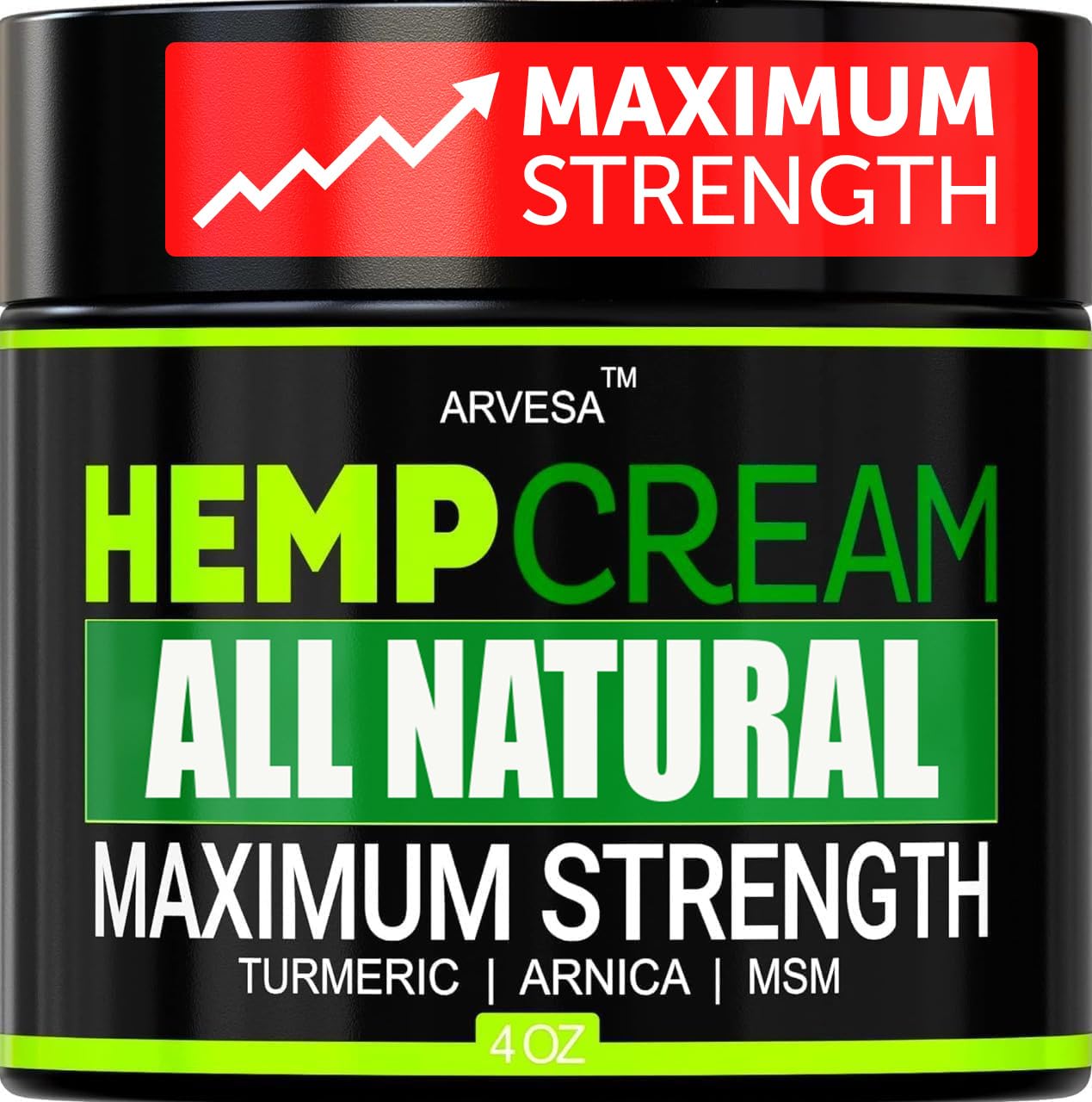 Natural Hemp Cream - Maximum Strength Gel - Hemp Cream with Arnica, MSM, Glucosamine, Menthol, Aloe, Turmeric, Boswellia - Fast Absorption, Non-Greasy, Lightweight - Advanced Formula - 4 oz - TrustMedUSA