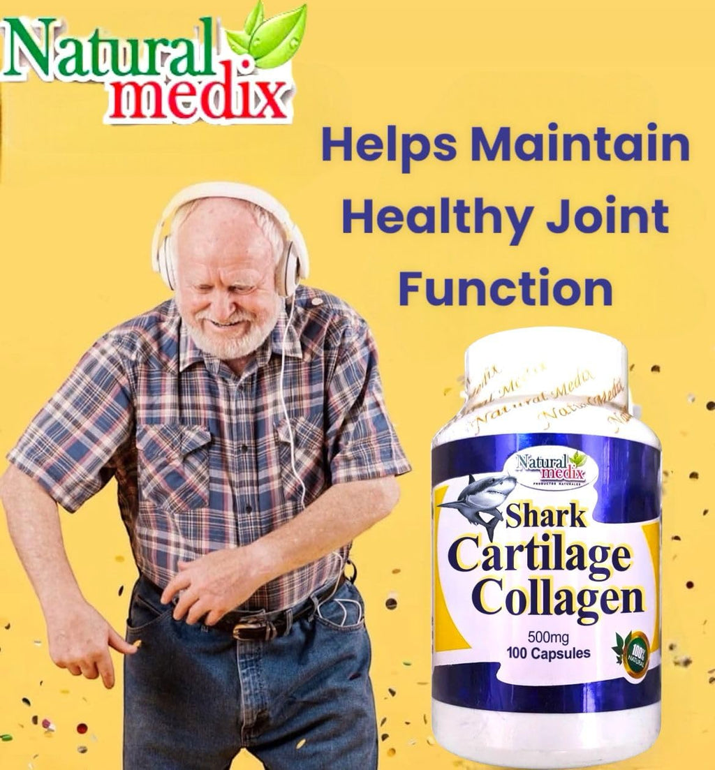 Natural medix Cartilage – Joint Support Supplement with Glucosamine, Collagen & Magnesium – 100 Caps - Cartílago de Tiburon - TrustMedUSA