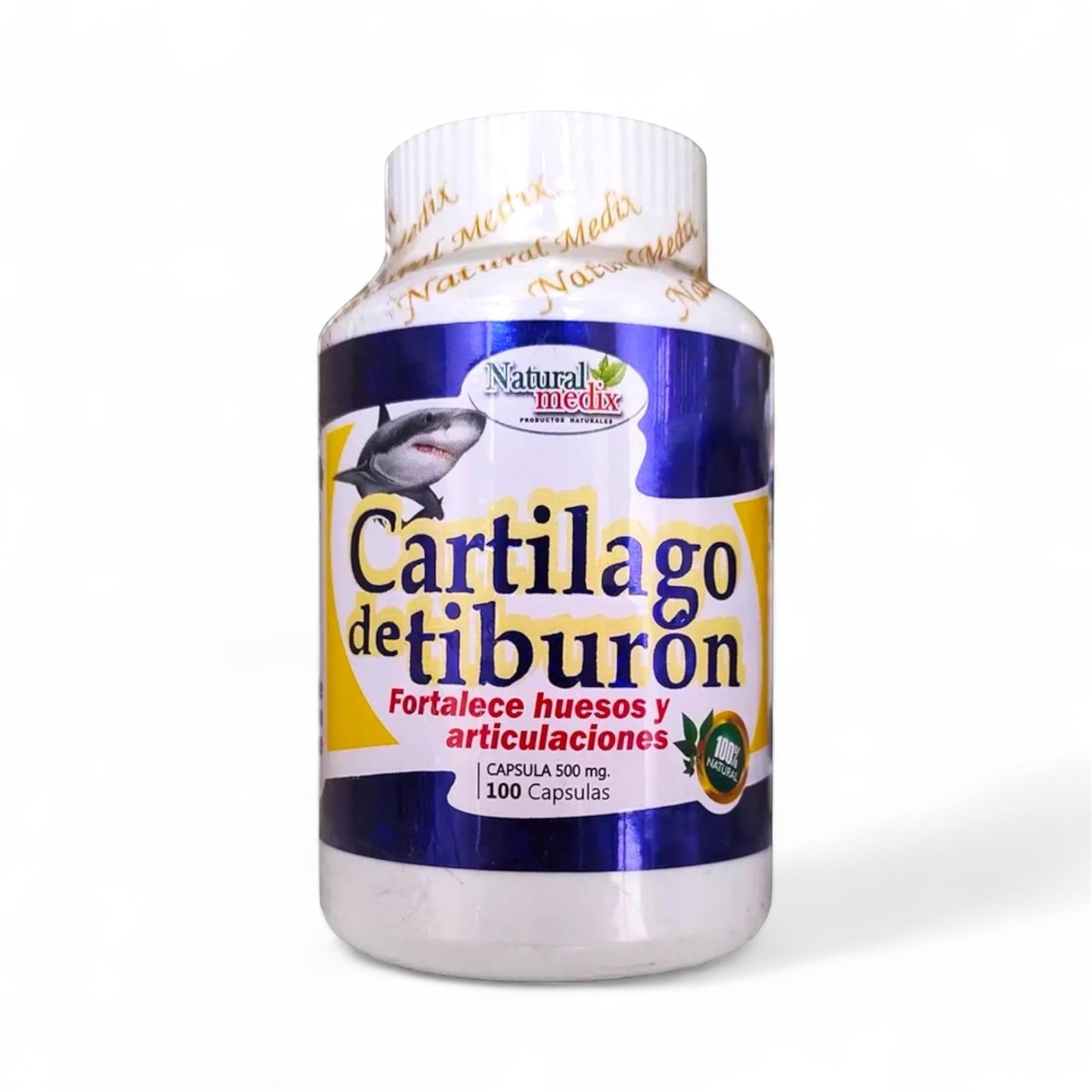 Natural medix Cartilage – Joint Support Supplement with Glucosamine, Collagen & Magnesium – 100 Caps - Cartílago de Tiburon - TrustMedUSA