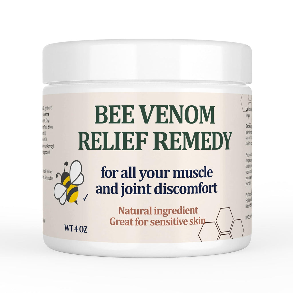 Natural Organic Bee Venom Muscle & Joint Cream, Extra Effective Muscle & Joint Care, for Neck, Hand, Feet, Knee, Muscles, Shoulder, Wrist, Elbow, Ankle, Foot Aches, Arnica, Vitamin B6 - TrustMedUSA