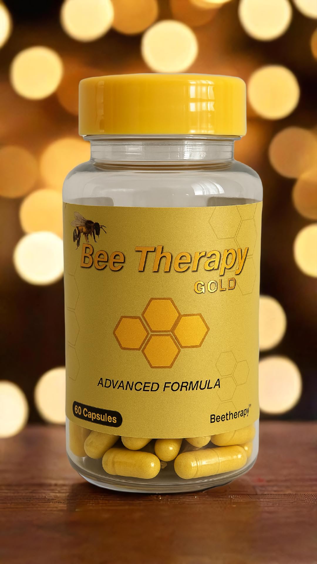 Natural Supplement - Bee Therapy Gold Venom Apitoxin Manuka Honey - Supports Inflammation & Mobility - Neck and Backache - Supports Joints & Muscles- Sprains, Bruises and Strains - Pack 1 60 Capsules - TrustMedUSA