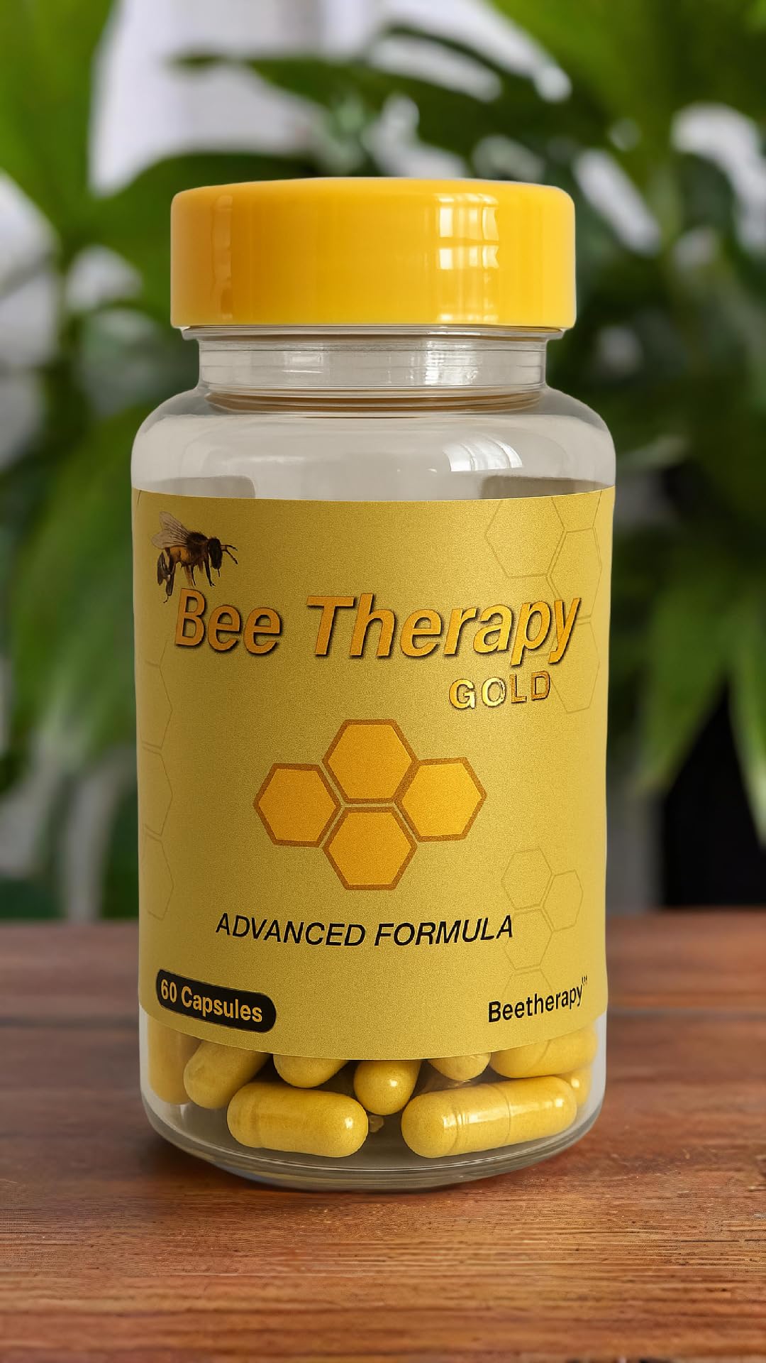 Natural Supplement - Bee Therapy Gold Venom Apitoxin Manuka Honey - Supports Inflammation & Mobility - Neck and Backache - Supports Joints & Muscles- Sprains, Bruises and Strains - Pack 1 60 Capsules - TrustMedUSA