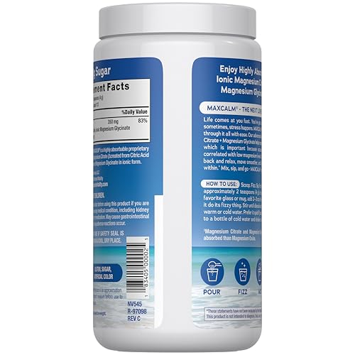 Natural Vitality Calm, Magnesium Supplement, Anti-Stress Drink Mix Powder, Gluten Free, Vegan, & Non-GMO, Original Unflavored, 16 oz - TrustMedUSA