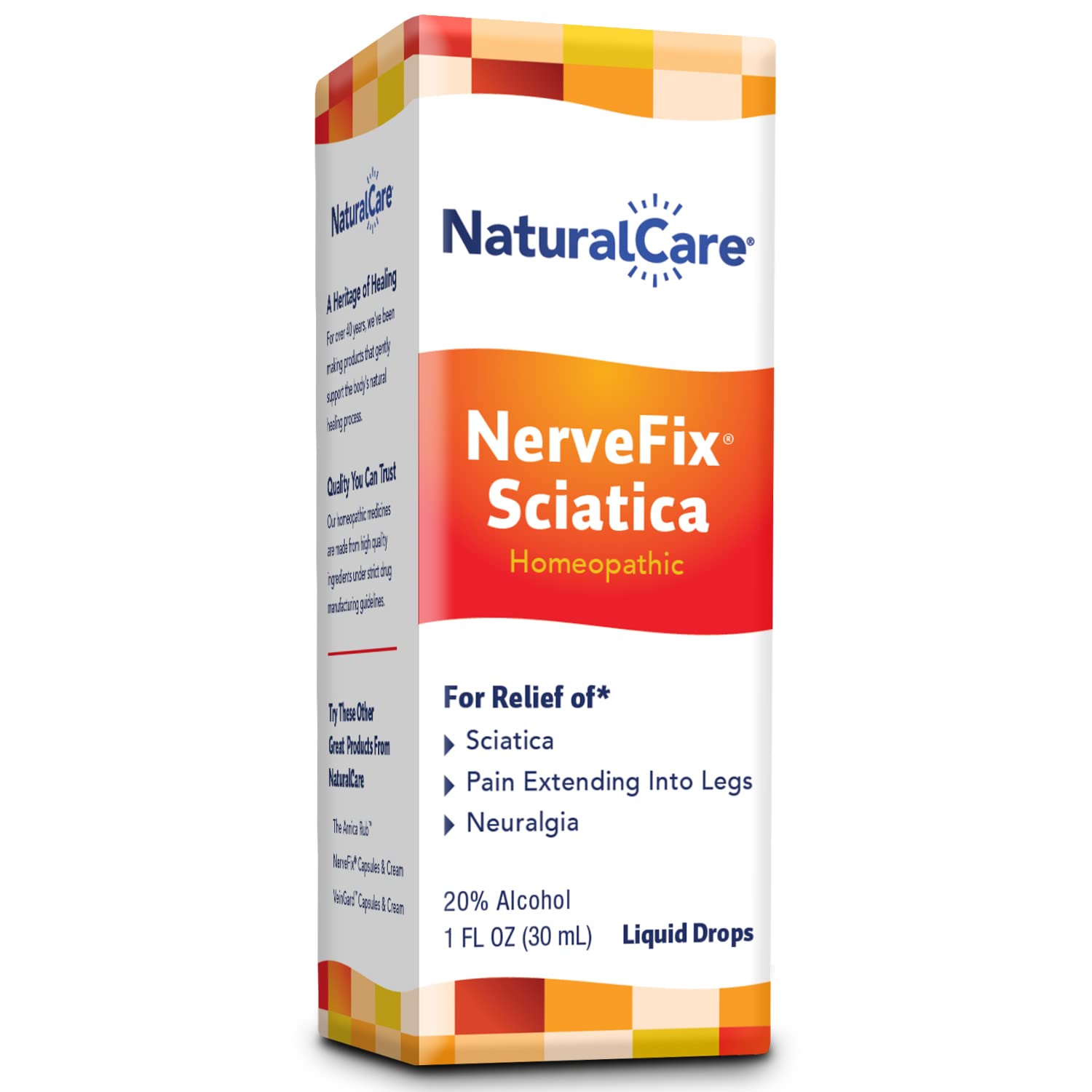 NaturalCare Pain Relief NerveFix Sciatica Neuralgia, 1 oz Liquid Natra Bio - TrustMedUSA