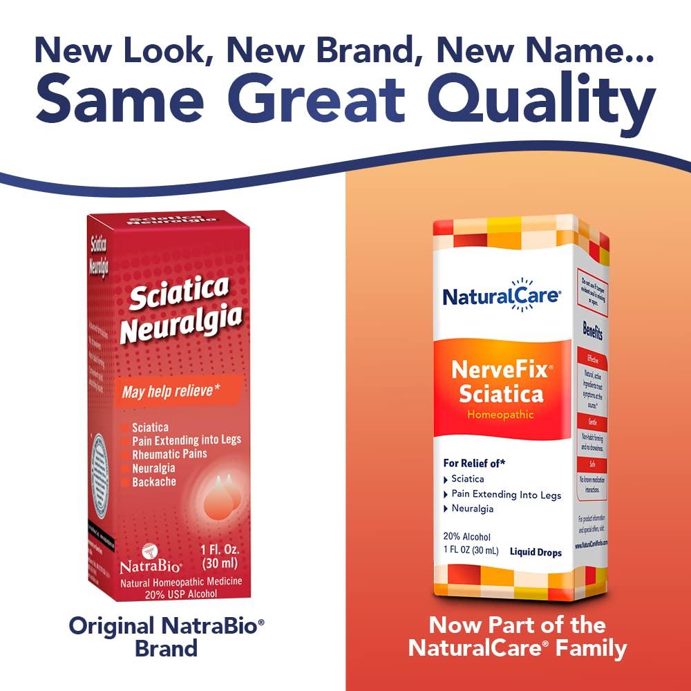 NaturalCare Pain Relief NerveFix Sciatica Neuralgia, 1 oz Liquid Natra Bio - TrustMedUSA