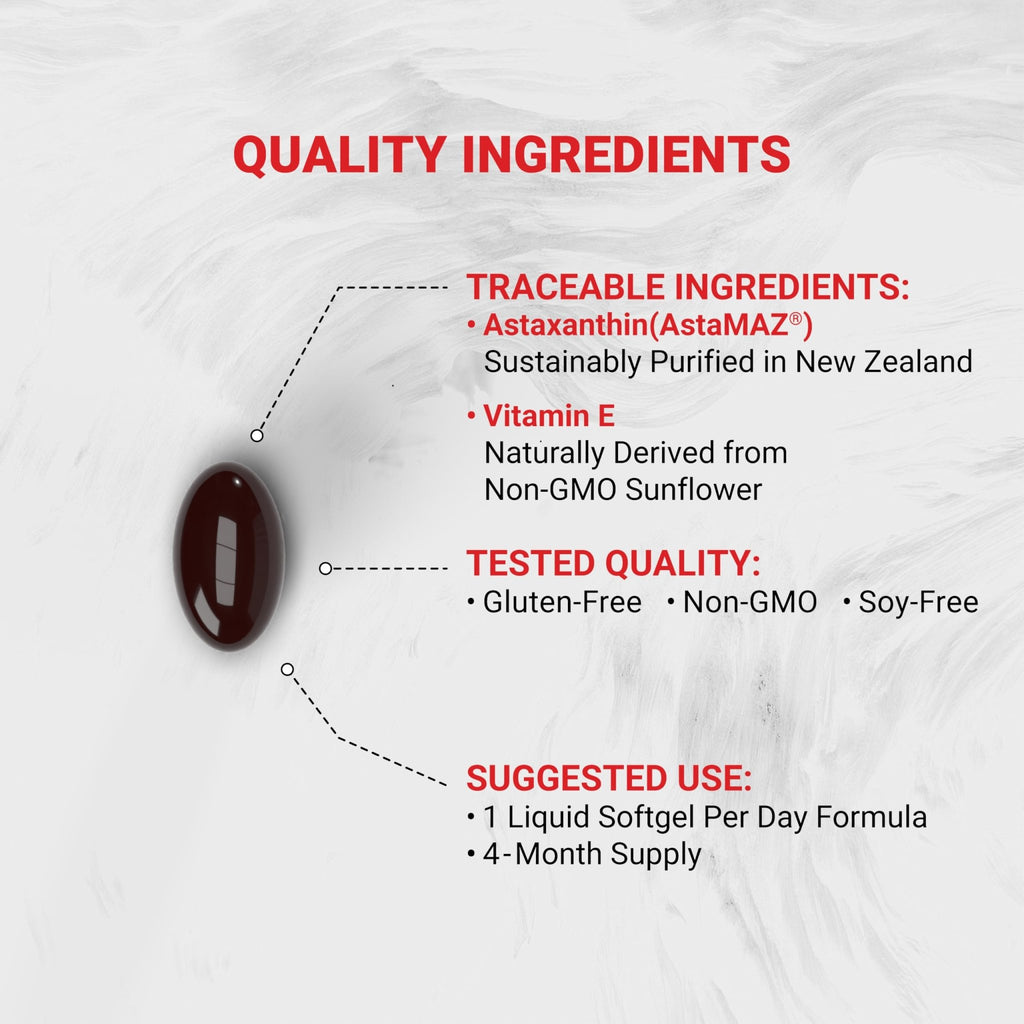 Naturalis New Zealand Astaxanthin (12mg) | Enhanced with Natural Vitamin E | Non-GMO, Soy & Gluten Free | 120 Softgels (4 Month Supply) - TrustMedUSA
