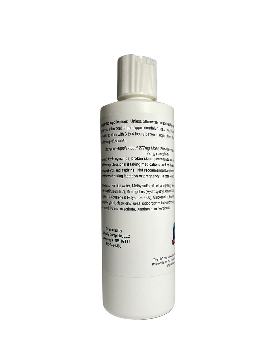 Naturally Complete MSM Plus Glucosamine Bromelain & Chrondroitin 8 oz. Bottle - TrustMedUSA
