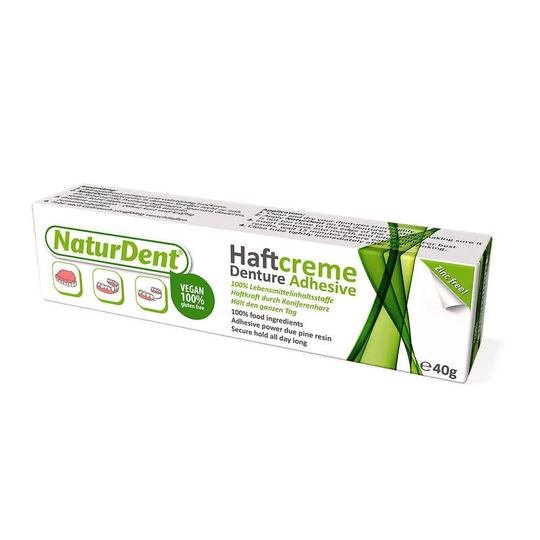 Naturdent natural & vegan adhesive cream for dentures, 40 g - Maple Wellness Supplements