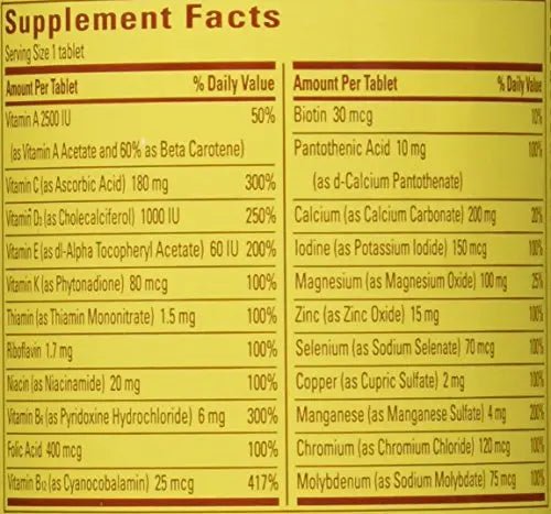Nature Made Multi For Her 50+ Vitamin & Mineral Tabs, 90 ct (Pack of 2) Packaging May - TrustMedUSA