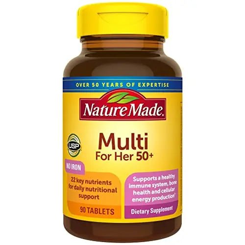 Nature Made Multivitamin For Her 50+ with No Iron, Womens Multivitamin for Daily Nutrition - TrustMedUSA