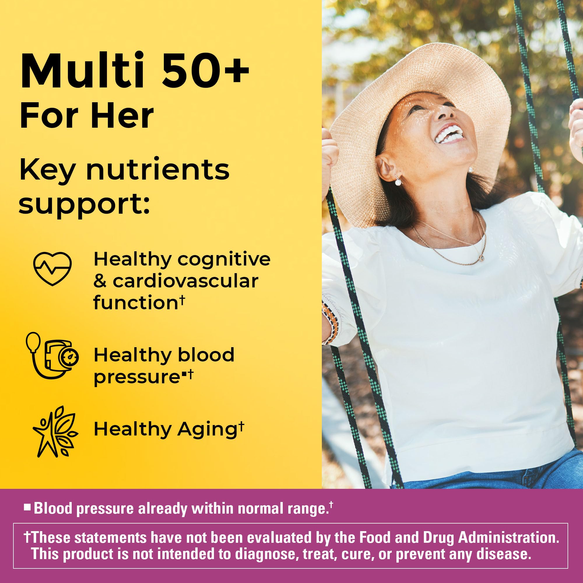 Nature Made Multivitamin For Women 50+ No Iron, Multivitamins for Women 50 Plus, Daily Nutritional Support, Nature Made Multi Vitamins, 90 Tablets, 90 Day Supply - TrustMedUSA