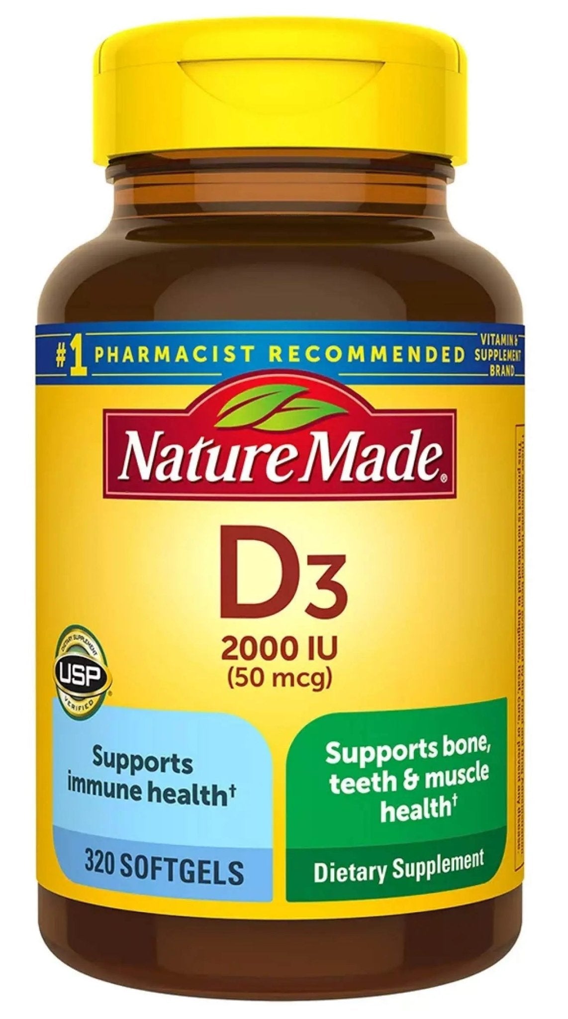 Nature Made Vitamin D3 2000iu 320 Ct. Soft Gels (Packaging May Vary) - TrustMedUSA