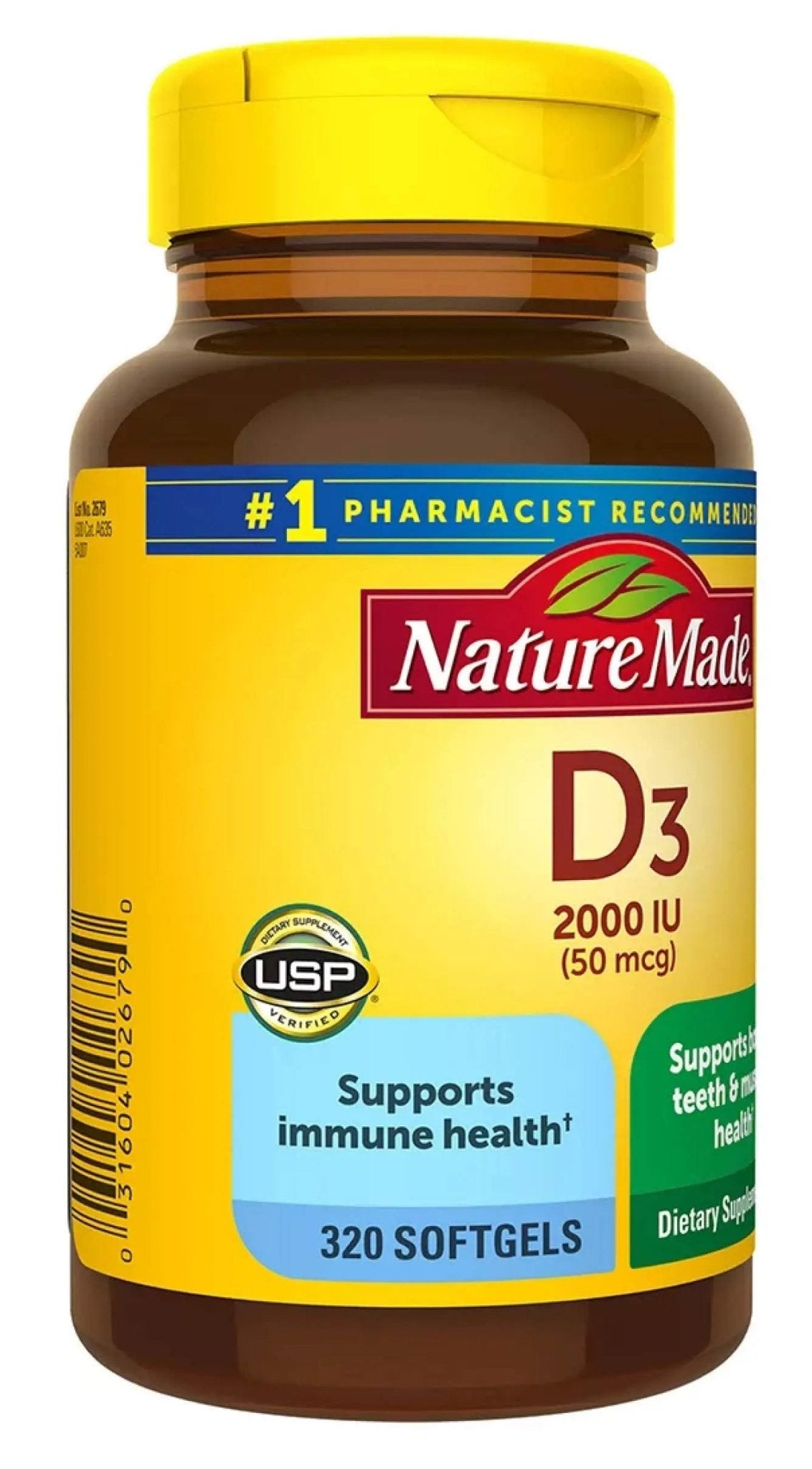 Nature Made Vitamin D3 2000iu 320 Ct. Soft Gels (Packaging May Vary) - TrustMedUSA