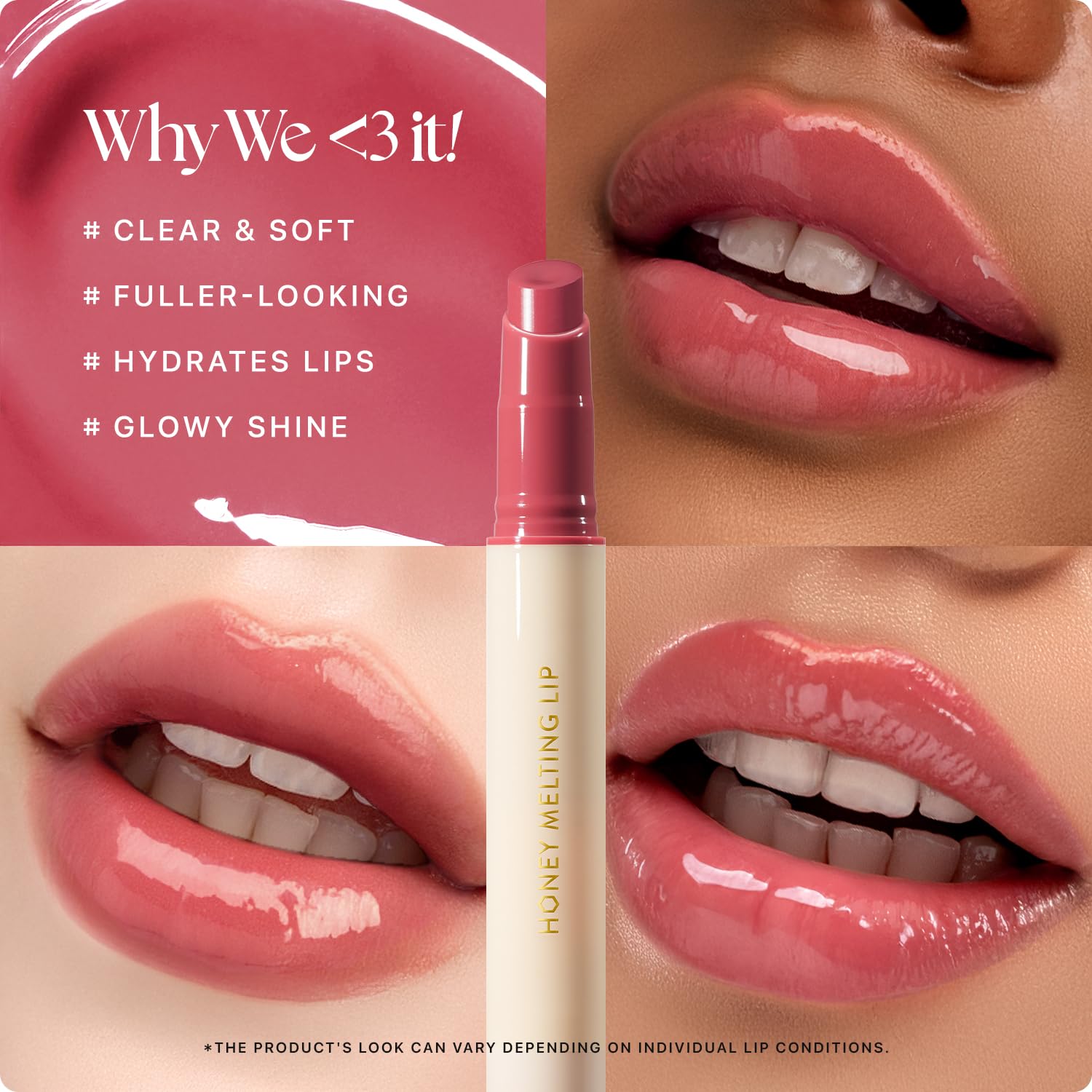 Nature Republic HONEY MELTING LIP (03 BERRY) SOFT LIP STICK, Hydrating Gloss, Moisturizing balms, Sheer tint, Shine & Glowy Finish, korean make up - TrustMedUSA