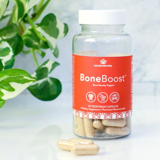 Nature Restore BoneBoost, Natural Bone Health Supplement, 60 Capsules, Manufactured in USA, Non GMO, Gluten Free - TrustMedUSA