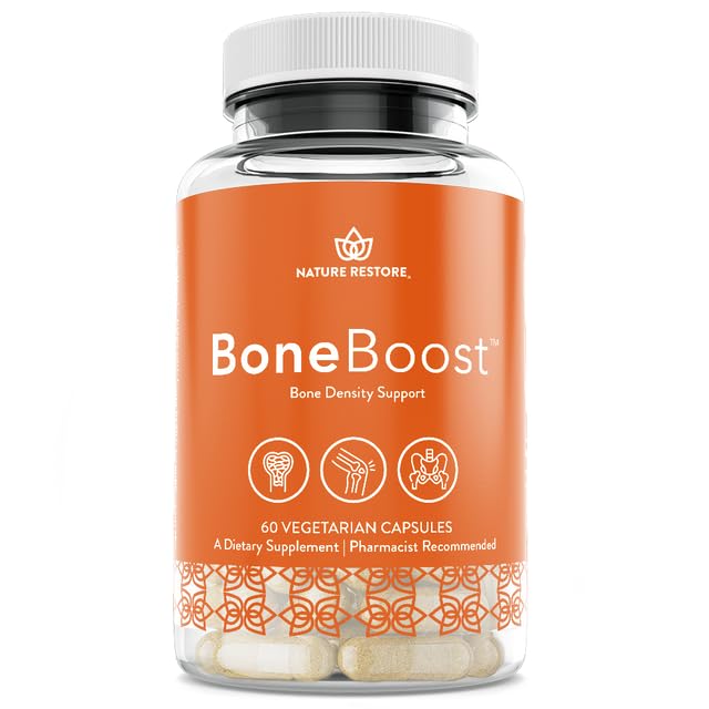 Nature Restore BoneBoost, Natural Bone Health Supplement, 60 Capsules, Manufactured in USA, Non GMO, Gluten Free - TrustMedUSA