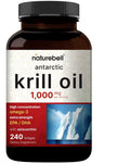 NatureBell Antarctic Krill Oil 1000mg Supplement, 240 Softgels, Natural Source of Omega-3 - TrustMedUSA