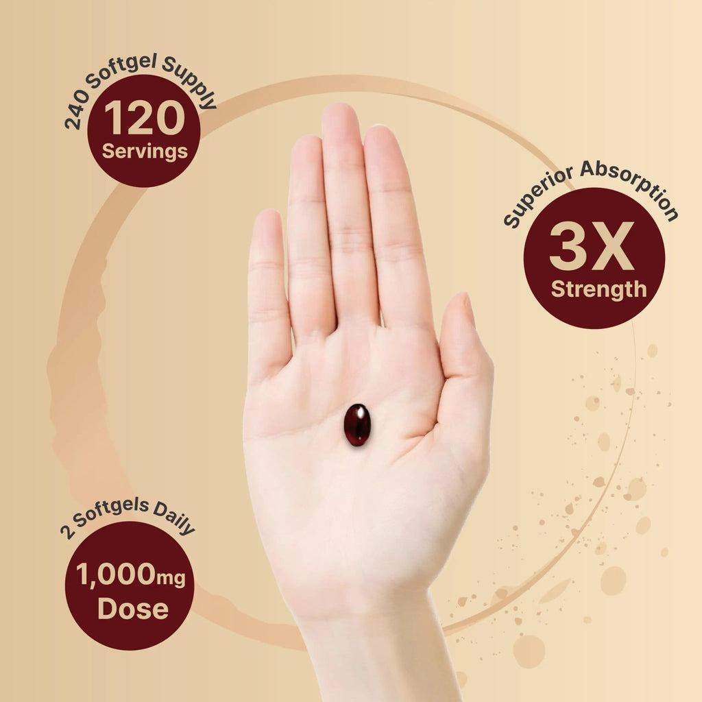 NatureBell Antarctic Krill Oil 1000mg Supplement, 240 Softgels, Natural Source of Omega-3 - TrustMedUSA