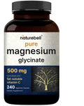 Naturebell Pure Magnesium Glycinate 500mg, 240 Veggie Capsules | 100% Chelated & Purified – 3rd Party Tested, Vegan Friendly, Non-GMO, Fiiler Free - TrustMedUSA