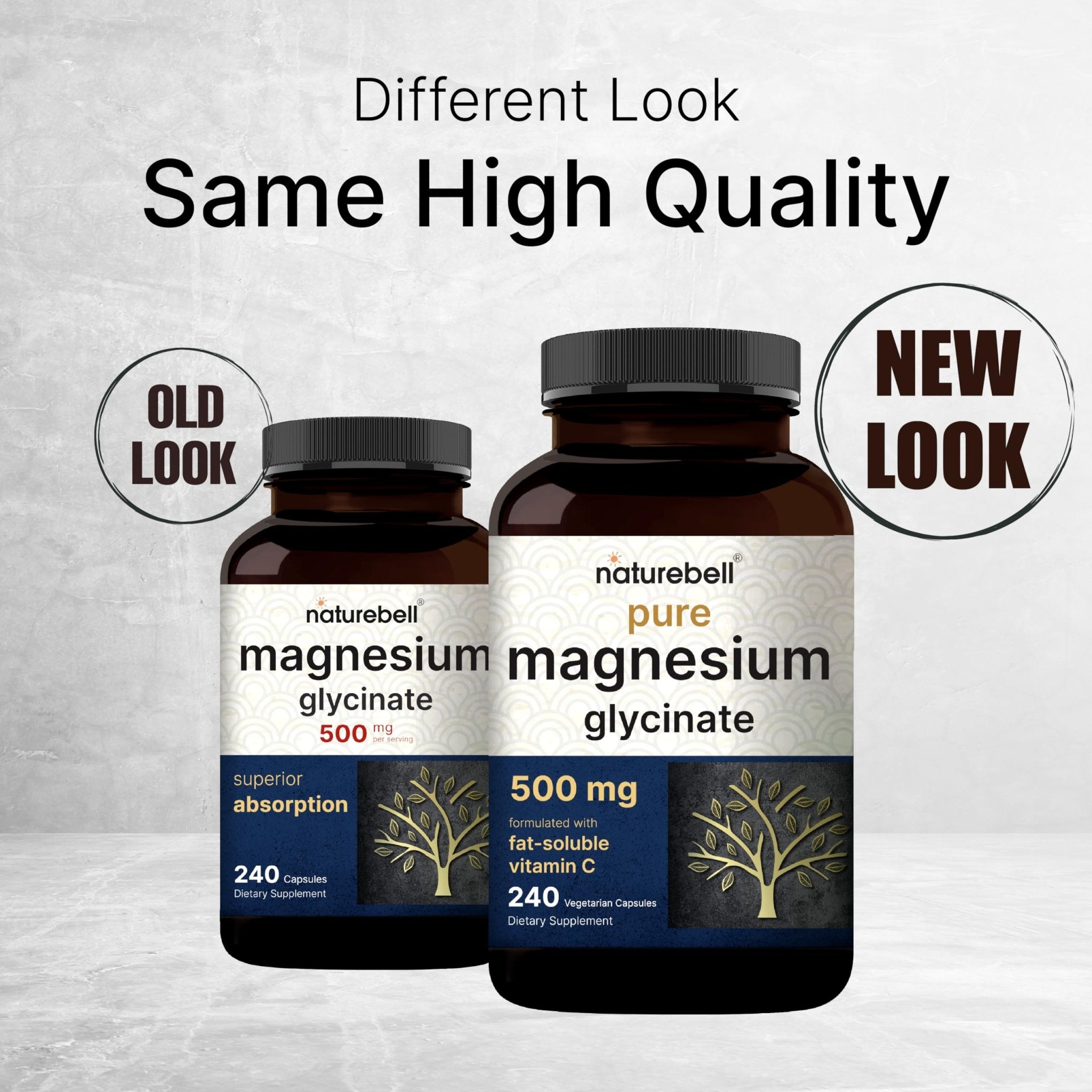 Naturebell Pure Magnesium Glycinate 500mg, 240 Veggie Capsules | 100% Chelated & Purified – 3rd Party Tested, Vegan Friendly, Non-GMO, Fiiler Free - TrustMedUSA