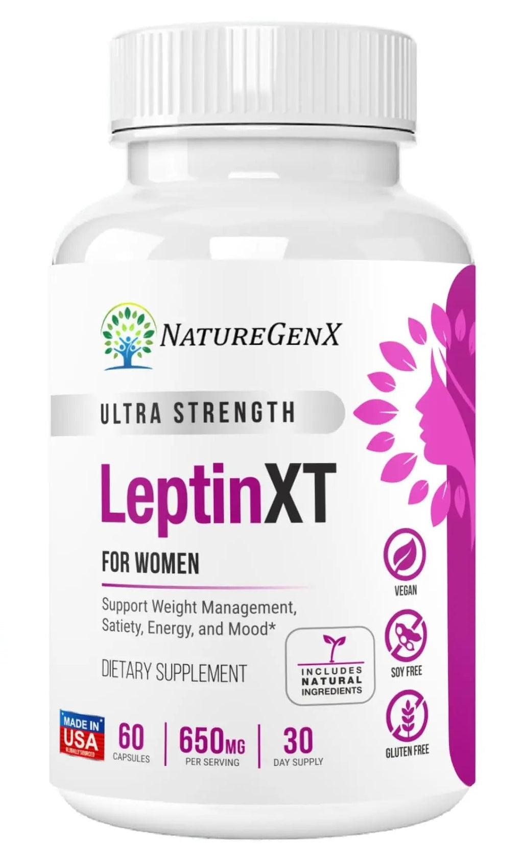 NatureGenX LeptinXT - Leptin Supplements for Weight Loss for Women - Extra Strength - TrustMedUSA