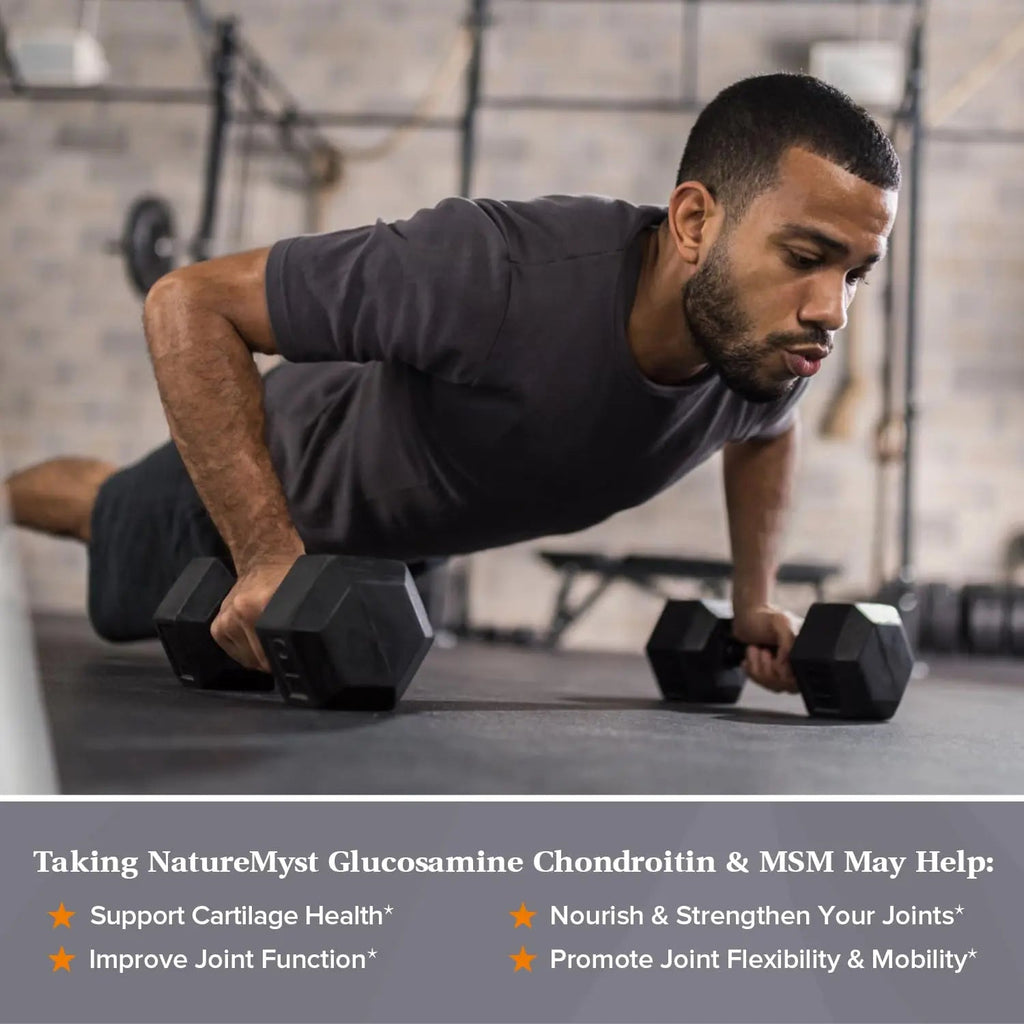 NatureMyst Glucosamine Chondroitin & MSM, Turmeric, Boswellia, Collagen, Hyaluronic - TrustMedUSA