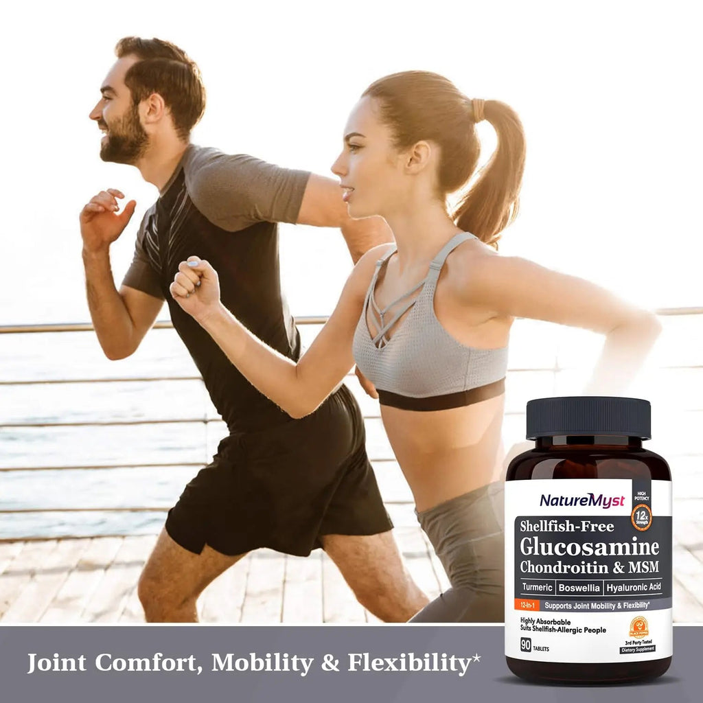 NatureMyst Glucosamine Chondroitin & MSM, Turmeric, Boswellia, Collagen, Hyaluronic - TrustMedUSA