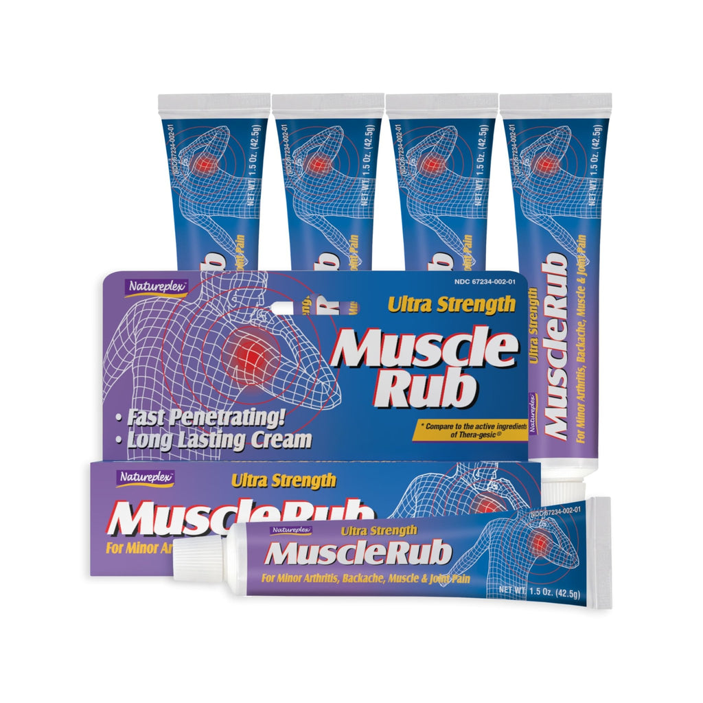 Natureplex Ultra Strength Muscle Rub Cream 1.5 oz (Pack of 5) – Menthol & Methyl Salicylate, Fast-Penetrating, Long-Lasting Relief for Muscle & Joint Discomfort (Minor Aches, Backache, Strains) - TrustMedUSA
