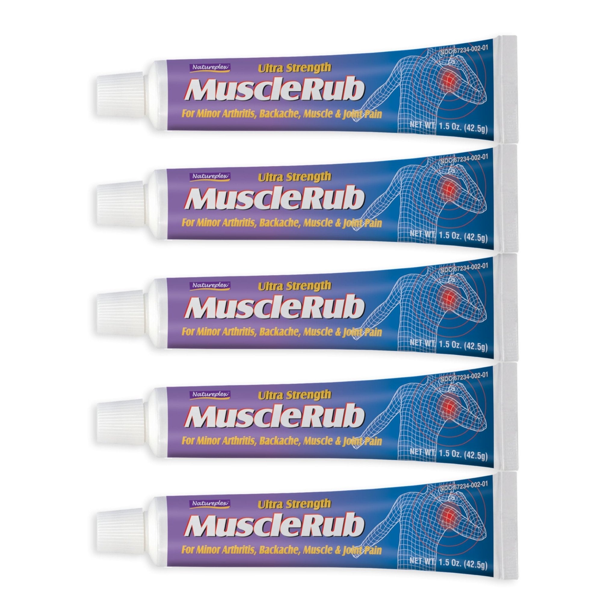 Natureplex Ultra Strength Muscle Rub Cream 1.5 oz (Pack of 5) – Menthol & Methyl Salicylate, Fast-Penetrating, Long-Lasting Relief for Muscle & Joint Discomfort (Minor Aches, Backache, Strains) - TrustMedUSA