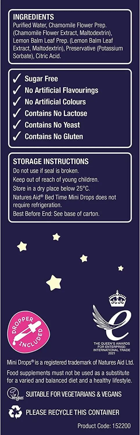 Natures Aid Bed Time Mini Drops for Children 3 Months - 5 Years, 50ml - TrustMedUSA
