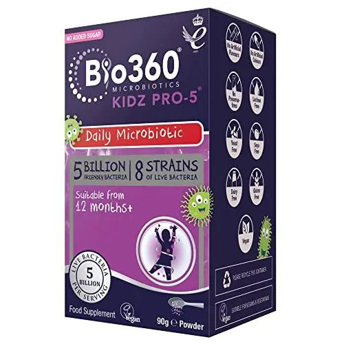 Natures Aid Bio360 Kidz Pro-5 (5 Billion Bacteria) from Natures Aid, Children's Microbiotic - TrustMedUSA