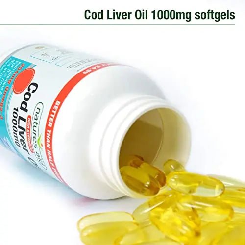 Natures Aid Cod Liver Oil, 1000 mg, 180 Softgel Capsules (High Strength, 254 mg Omega - TrustMedUSA
