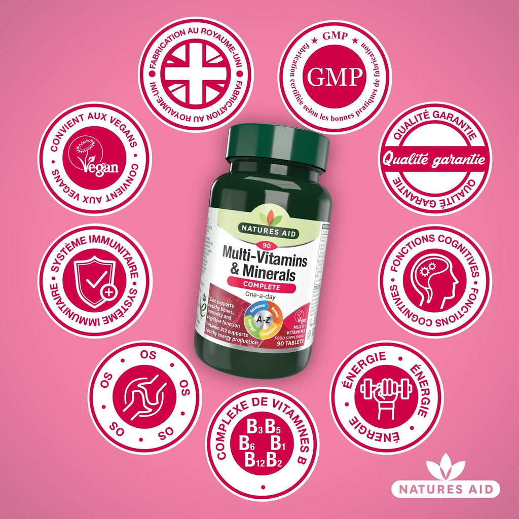 Natures Aid Multivitamins and Minerals, 90 Count (Pack of 1), (Packing may vary) - TrustMedUSA