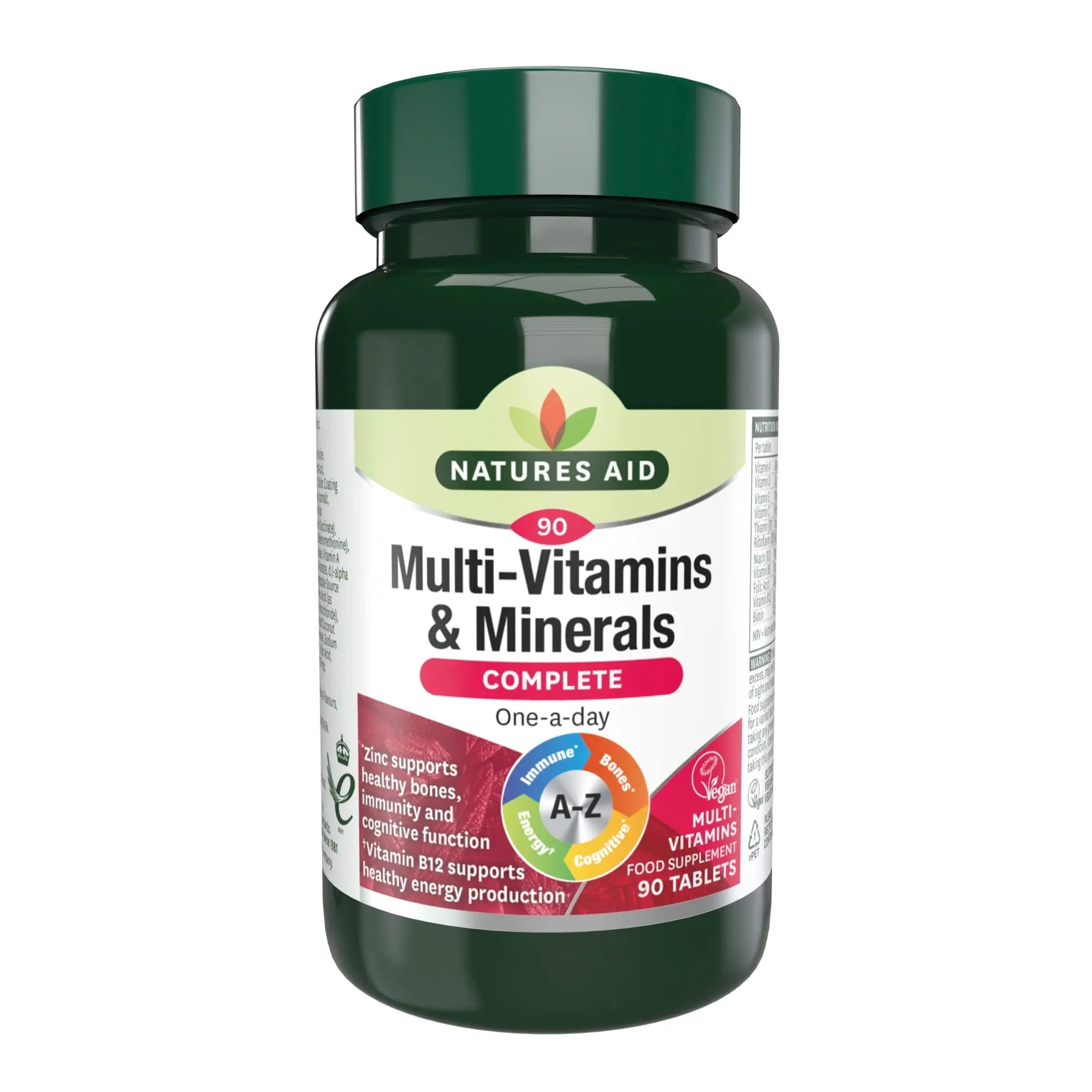 Natures Aid Multivitamins and Minerals, 90 Count (Pack of 1), (Packing may vary) - TrustMedUSA