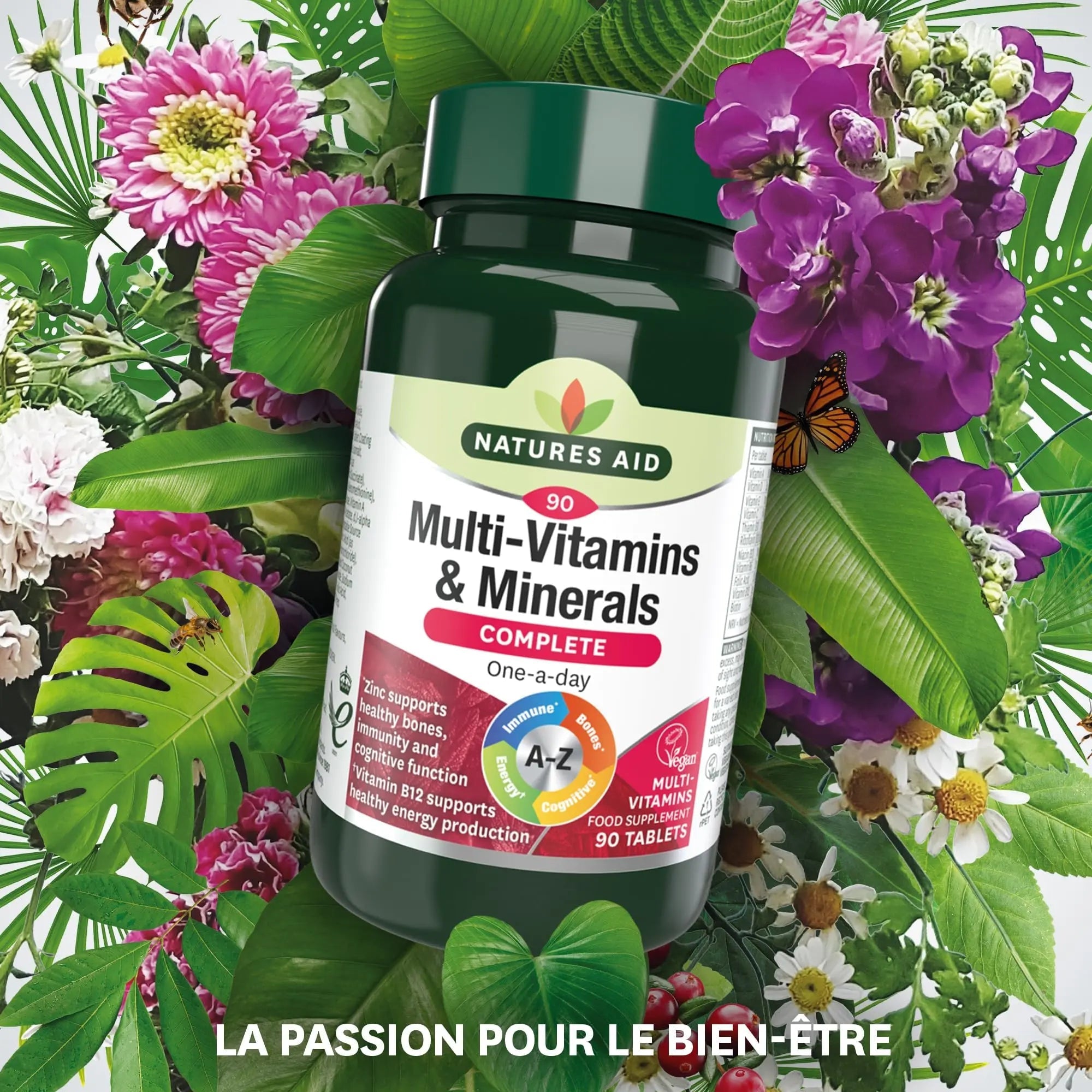 Natures Aid Multivitamins and Minerals, 90 Count (Pack of 1), (Packing may vary) - TrustMedUSA