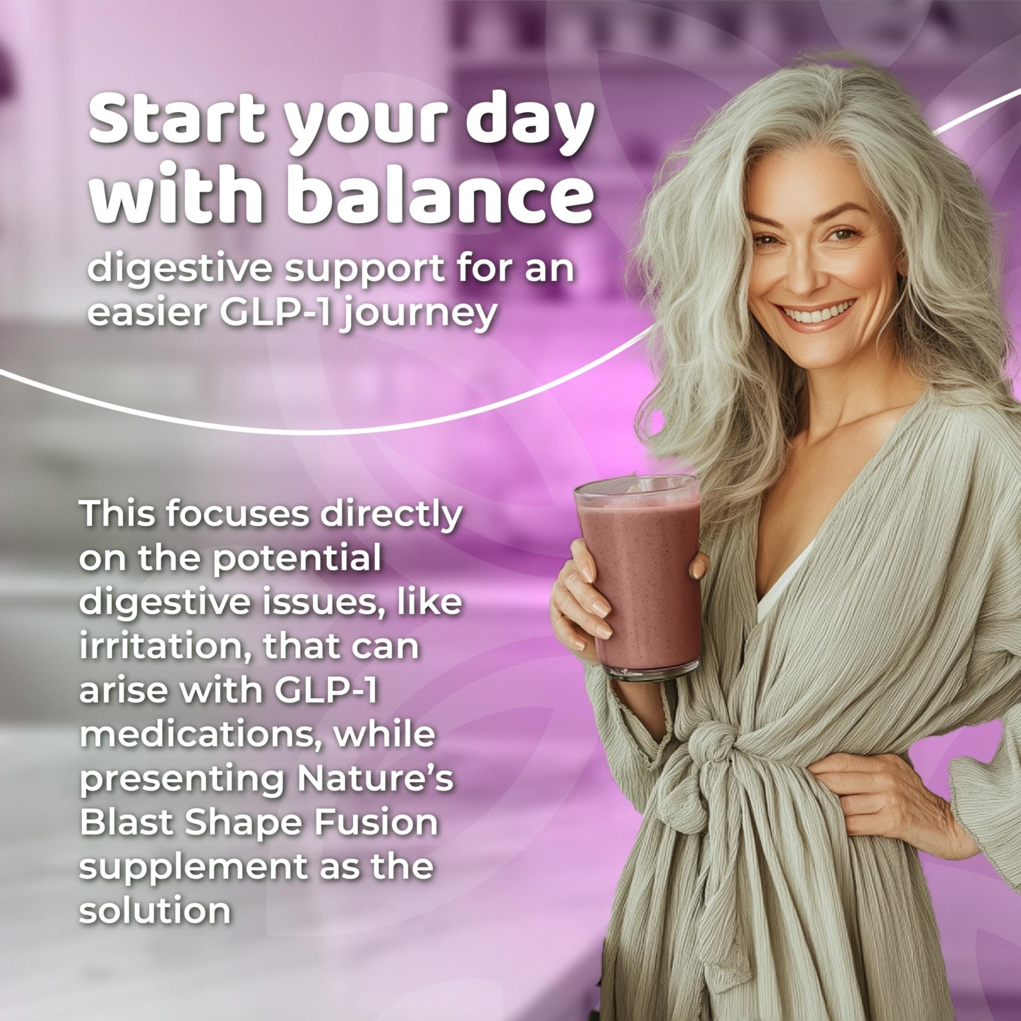 NATURES BLAST Shape Fusion® - GLP-1 Supplements with Ashwagandha, Hibiscus, Ceylon Cinnamon, Maqui Berry & African Mango Extract - Supports Healthy Habits, Energy & Body Balance - 30 Servings - TrustMedUSA