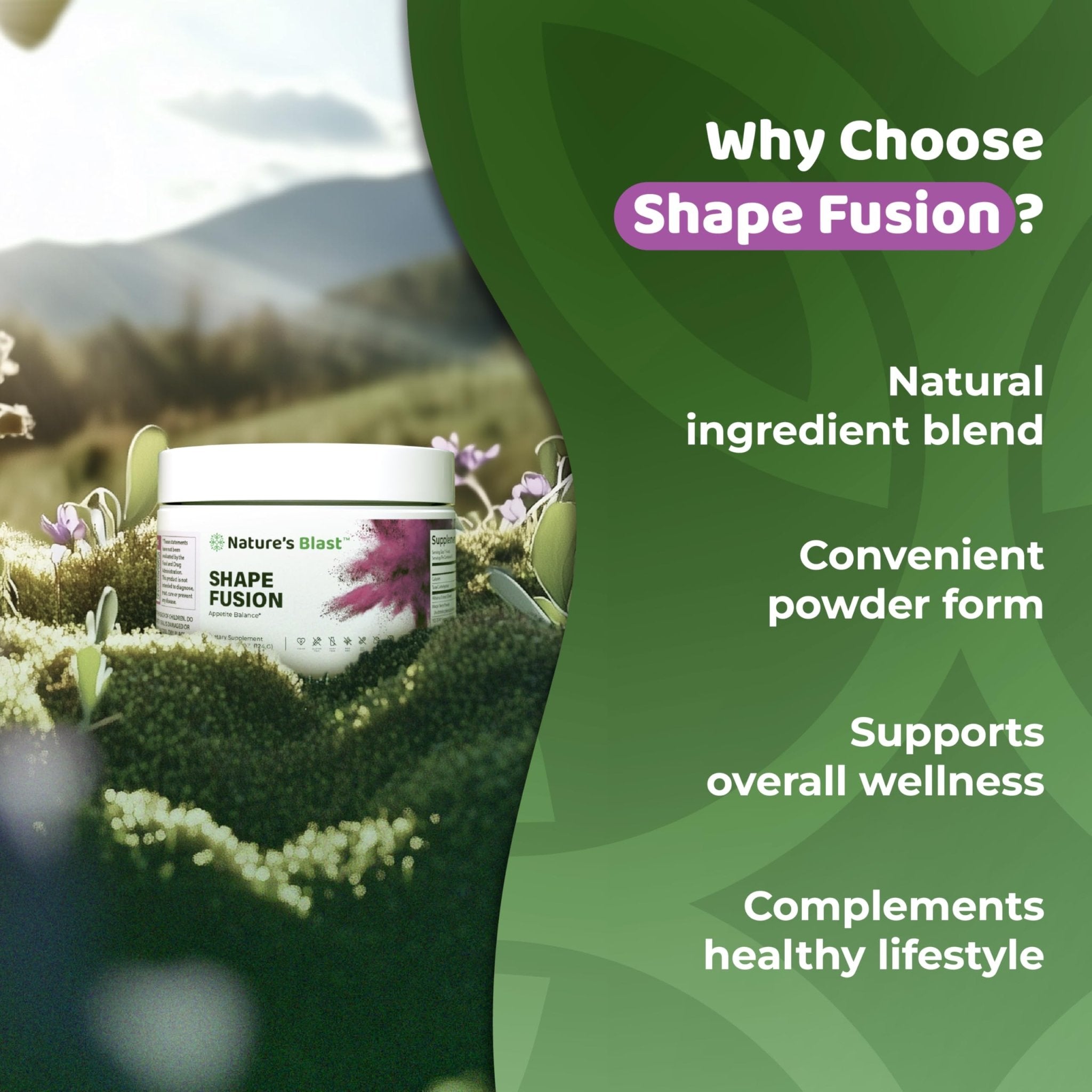 NATURES BLAST Shape Fusion® - GLP-1 Supplements with Ashwagandha, Hibiscus, Ceylon Cinnamon, Maqui Berry & African Mango Extract - Supports Healthy Habits, Energy & Body Balance - 30 Servings - TrustMedUSA