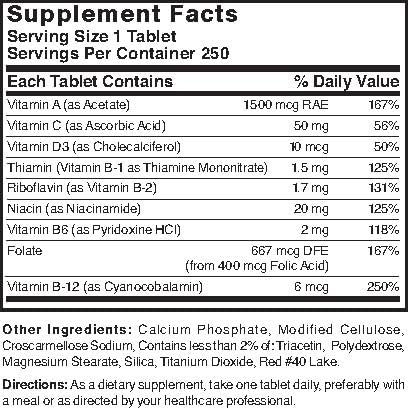 Nature's Blend Daily Vite 250 Tablets - TrustMedUSA