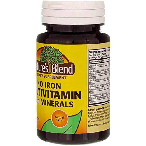 Nature's Blend Multiple Vitamin with Minerals No Iron 100 Tabs - TrustMedUSA