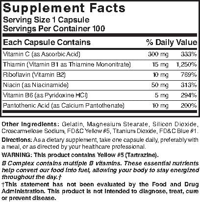 Nature's Blend Super B with C 100 Capsules - TrustMedUSA