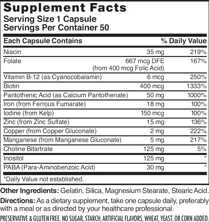 Nature's Blend Vitamins For Hair Capsules 50 Ct - TrustMedUSA