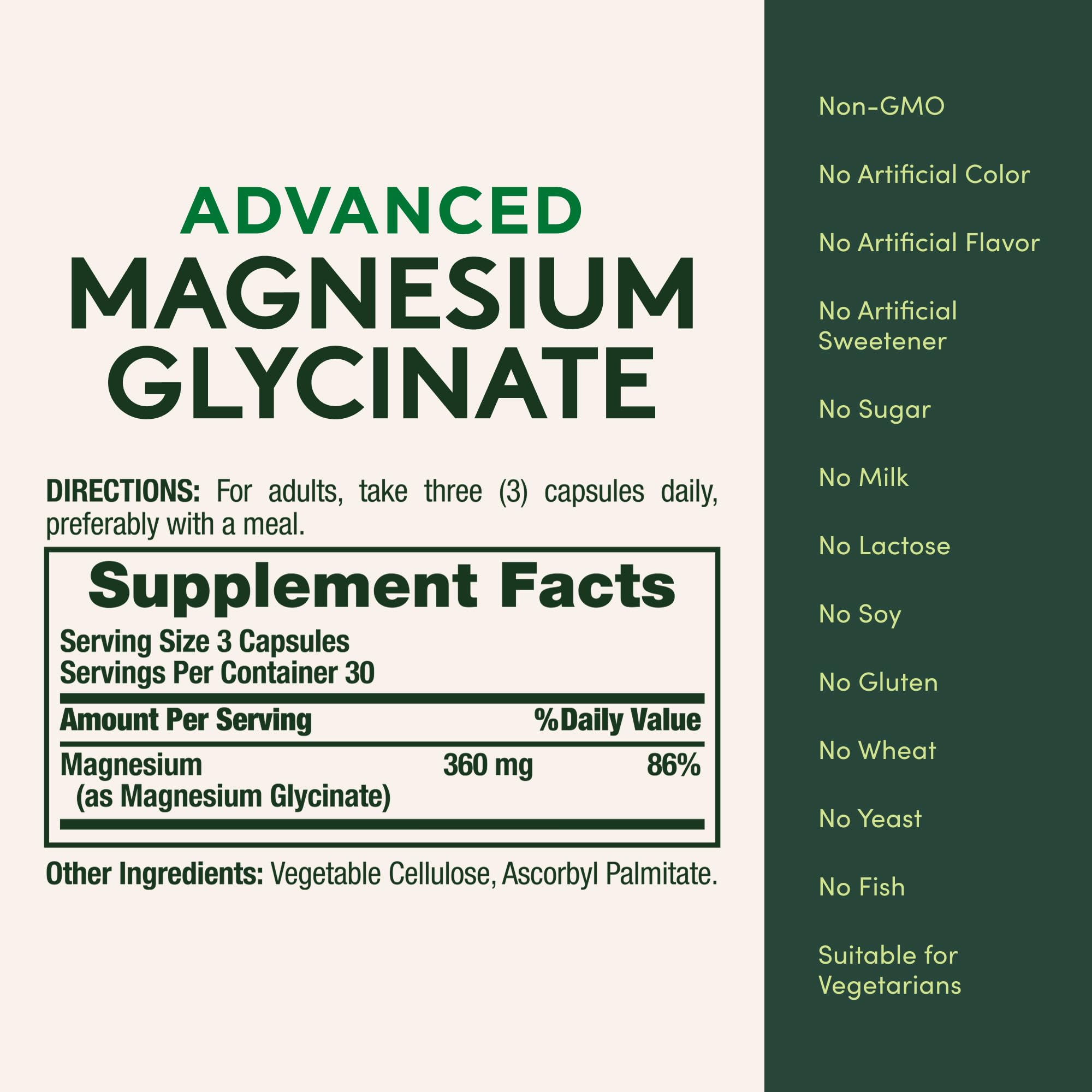 Nature's Bounty Calm Magnesium Glycinate Supplement - High Absorption Magnesium for Relaxed Mood, Heart & Bone Health, 90 Capsules - TrustMedUSA