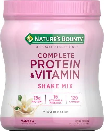 Nature's Bounty Complete Protein & Vitamin Shake Mix with Collagen & Fiber, Contains - TrustMedUSA