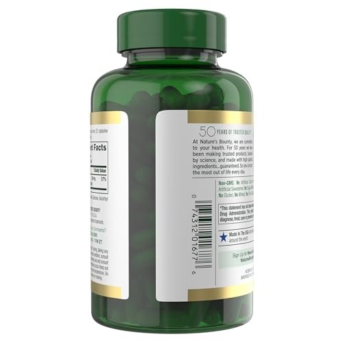 Nature’s Bounty High Absorption Magnesium Glycinate 240 mg for Supporting Muscle Relaxation and Bone, Heart & Nerve Health – Non-GMO, Gluten-Free, Vegetarian, 120 Count/60 Servings - TrustMedUSA