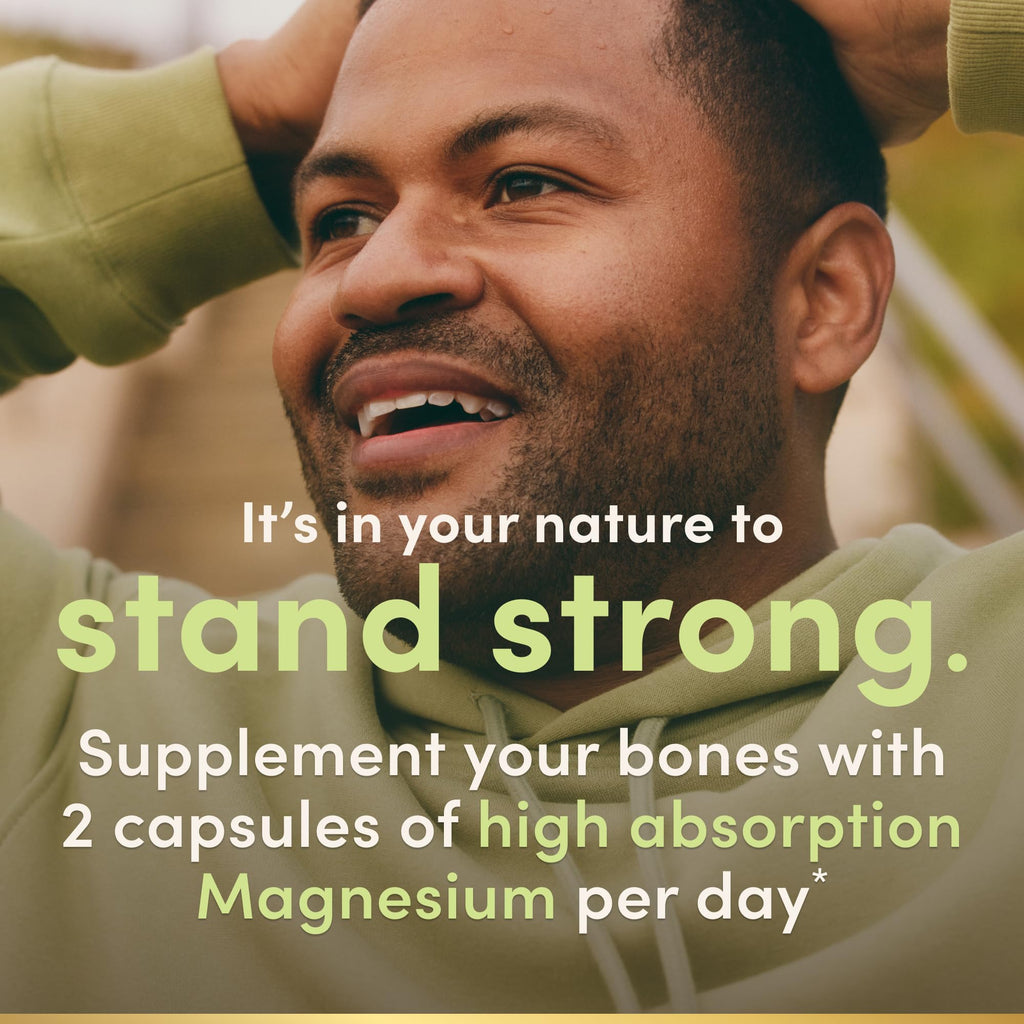 Nature’s Bounty High Absorption Magnesium Glycinate 240 mg for Supporting Muscle Relaxation and Bone, Heart & Nerve Health – Non-GMO, Gluten-Free, Vegetarian, 120 Count/60 Servings - TrustMedUSA